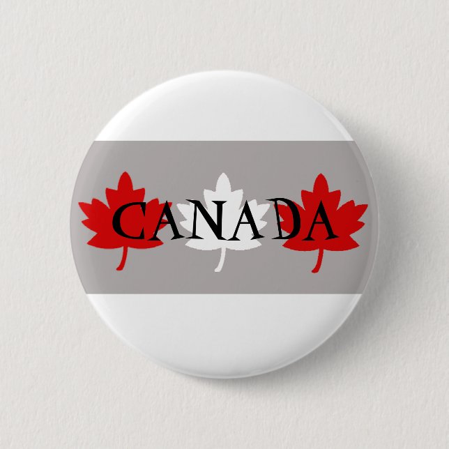 Canadian Maple Leafs 2 Inch Round Button (Front)