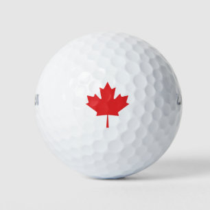 Canadian Maple Red Leaf Golf Balls – Canada Flag 