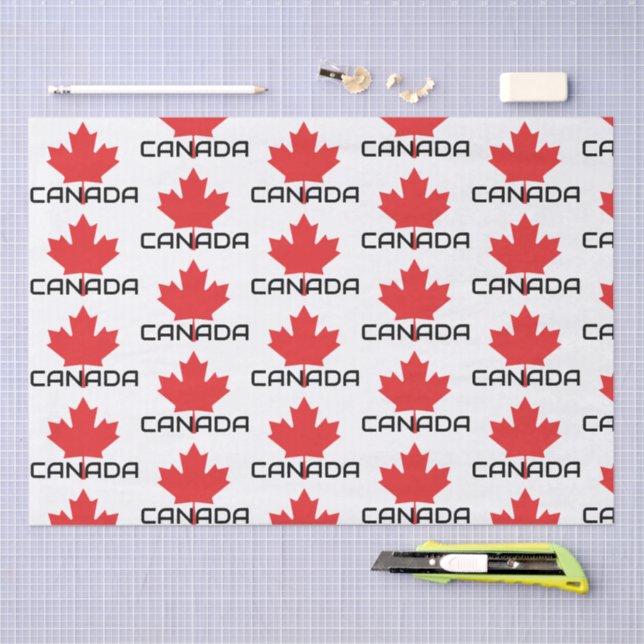 Canadian Maple Red Leaf Tissue Paper – Elegant  (Craft)