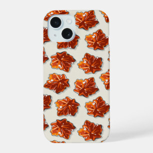 Canadian Maple Syrup Candy Pattern iPhone 15 Case