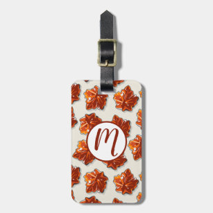 Canadian Maple Syrup Candy Pattern Luggage Tag
