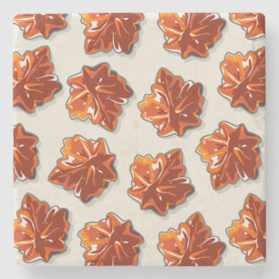 Canadian Maple Syrup Candy Pattern Stone Coaster