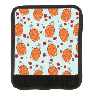 Canadian Maple Syrup Pattern Luggage Handle Wrap
