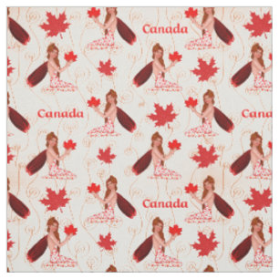 Canadian Mapleleaf Fairy on Light Fabric