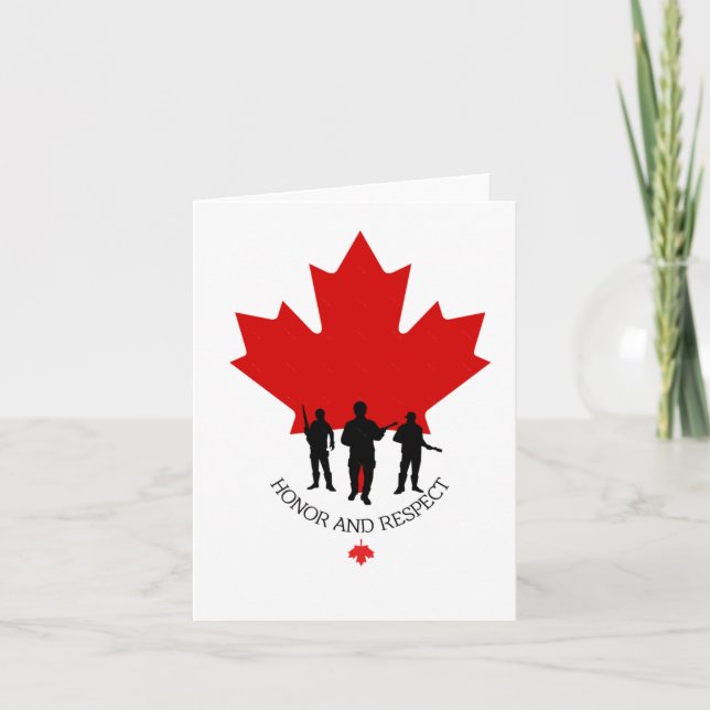 Canadian Military Veteran Sticker  Card (Front)