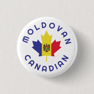Canadian Moldovan Roots 1 Inch Round Button