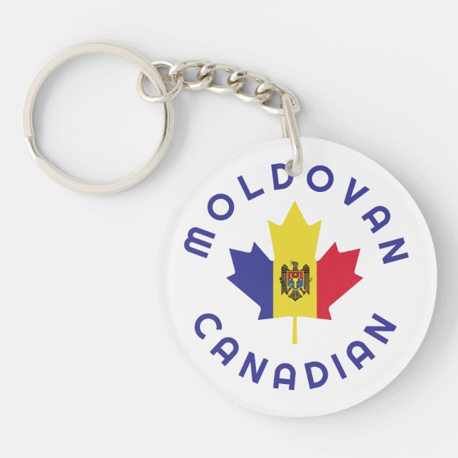 Canadian Moldovan  Roots Keychain (Front)