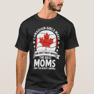 Canadian Mom Canada Mothers Day Mama Canadian Amer T-Shirt