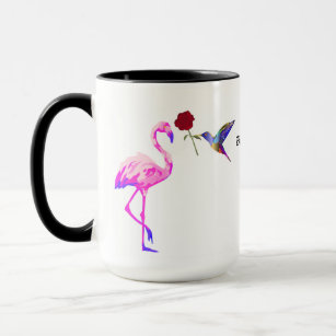Canadian Mom's Delight, Flamingo & Hummingbird  Mug