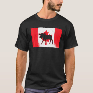 Canadian Moose Canada Day Maple Leaf Proud Canuck T-Shirt