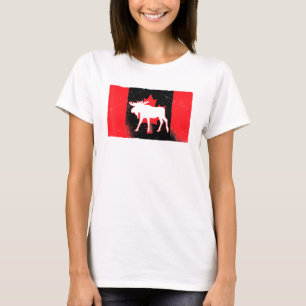 Canadian Moose Canada Day Maple Leaf Proud Canuck T-Shirt