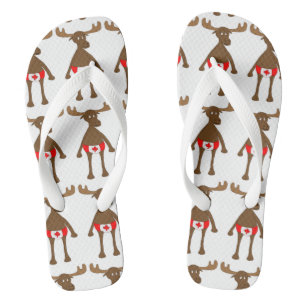 Canadian Moose Flip Flops