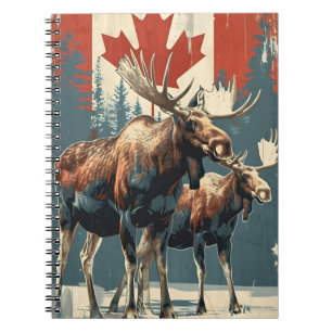 Canadian moose vintgage notebook