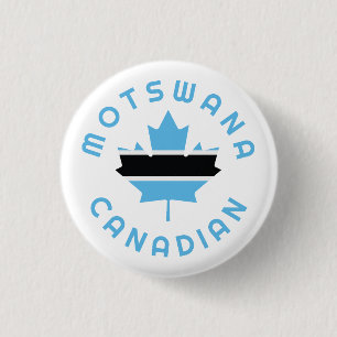 Canadian Motswana Roots 1 Inch Round Button