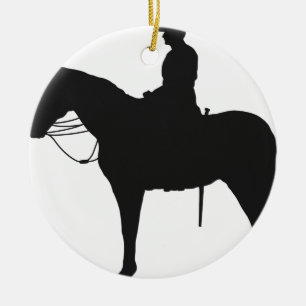 Canadian Mountie Silhouette Ceramic Ornament