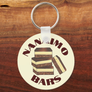 Canadian Nanaimo Bars Canada British Columbia Food Keychain