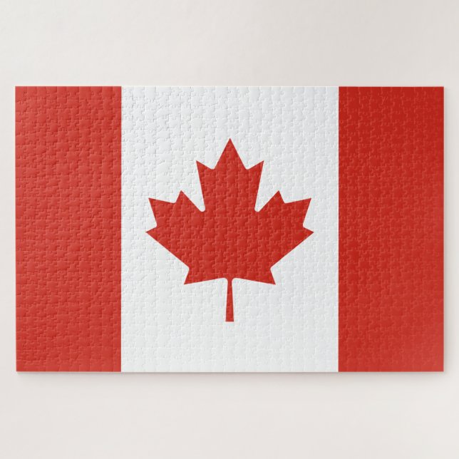 Canadian National Flag (Maple Leaf Canada Flag) Jigsaw Puzzle (Horizontal)