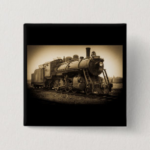 Canadian National Railroad Engine 2128 2 Inch Square Button