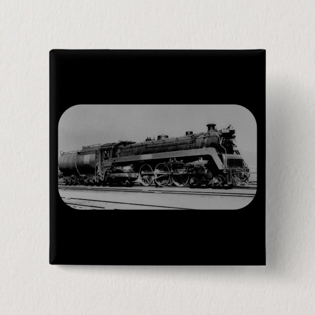 Canadian National Railroad Engine 5700 Toronto 2 Inch Square Button (Front)