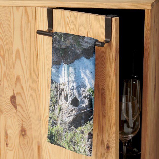 Canadian Nature, Stanley Falls Waterfall Kitchen Towel (Thirds Fold)