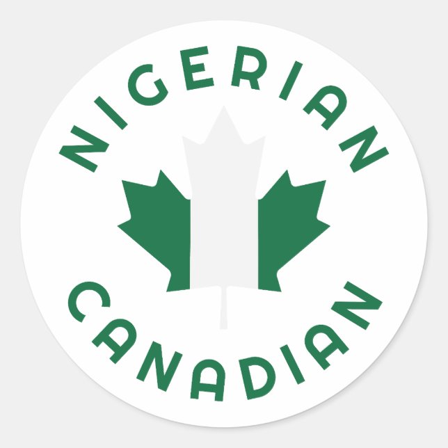 Canadian Nigerian  Roots Classic Round Sticker (Front)