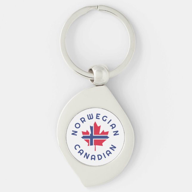 Canadian Norwegian   Roots Keychain (Front)