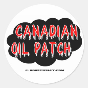 Canadian Oil Patch, Oil Field Sticker, Classic Round Sticker