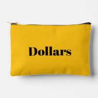 Canadian or US Dollars zippered bag