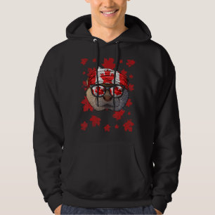 Canadian Otter Patriotic Canada Flag Maple Leaf Pr Hoodie