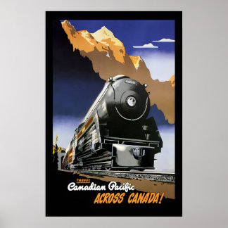 Canadian Pacific Across Canada940s Vintage Style Poster