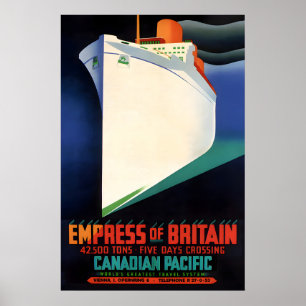 CANADIAN PACIFIC Lines Empress of Britain New Poster