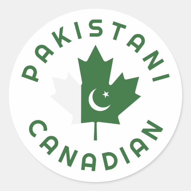 Canadian Pakistani  Roots Classic Round Sticker (Front)