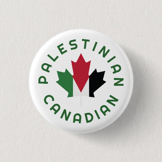 Canadian Palestinian   Roots 1 Inch Round Button (Front)