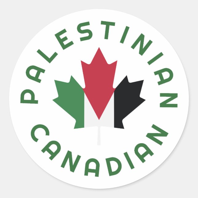 Canadian Palestinian   Roots Classic Round Sticker (Front)
