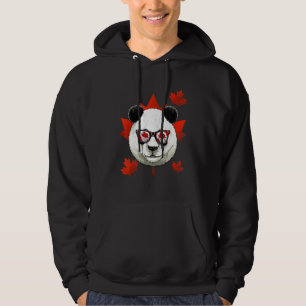Canadian Panda Maple Leaf Patriotic Canada Flag Hoodie