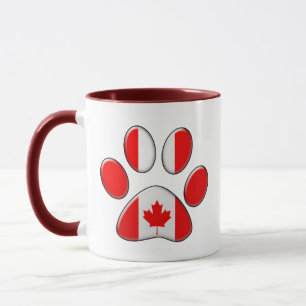 Canadian patriotic cat mug