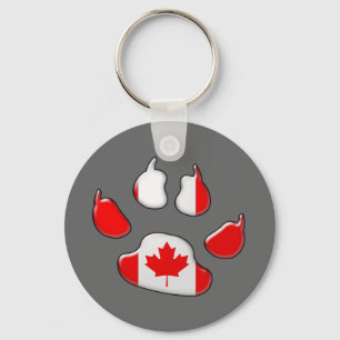 Canadian patriotic dog keychain
