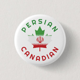 Canadian Persian Roots 1 Inch Round Button