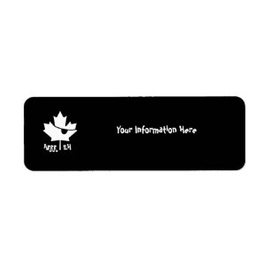 Canadian Pirate Maple Leaf Return Address Label