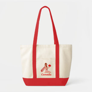 Canadian Pixie with Maple Leaf Tote Bag