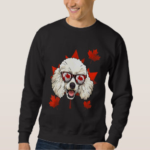Canadian Poodle Dog Maple Leaf Patriotic Canada Fl Sweatshirt