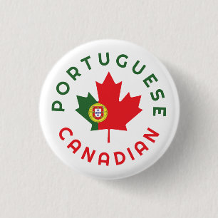 Canadian Portuguese Roots 1 Inch Round Button