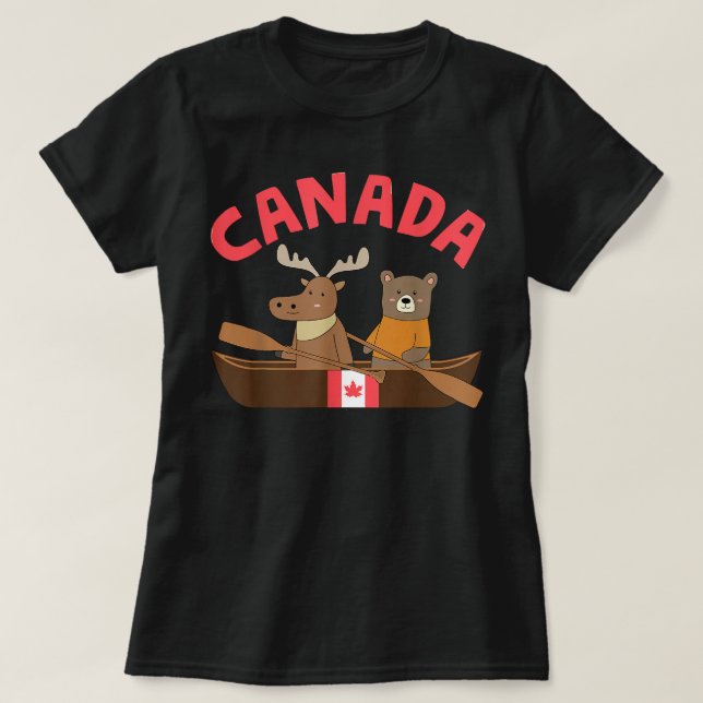 Canadian Pride Day Maple Leaf Canada T-Shirt (Design Front)