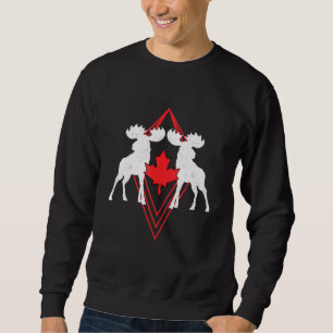 Canadian Pride Day Maple Leaf Moose Sweatshirt