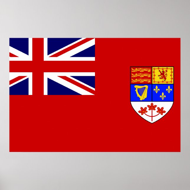 Canadian Red Ensign flag Poster (Front)