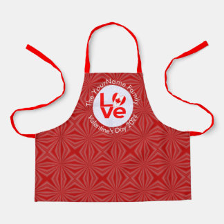 Canadian Red LOVE Flag Personalized  Apron