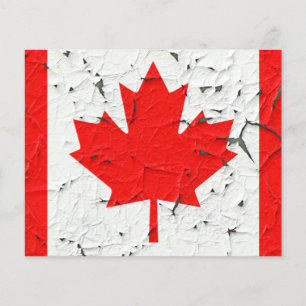 Canadian Red Maple Leaf CANADA Peeling Paint Print Flyer