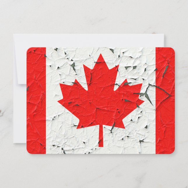 Canadian Red Maple Leaf CANADA Peeling Paint style (Front)