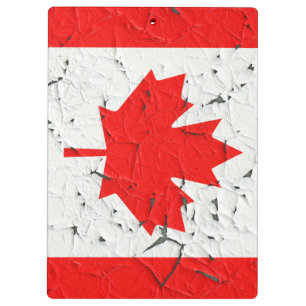 Canadian Red Maple Leaf CANADA Peeling Paint style Clipboard