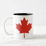 Canadian Red Maple Leaf Canada Two-Tone Coffee Mug<br><div class="desc">Canadian Red Maple Leaf Canada</div>